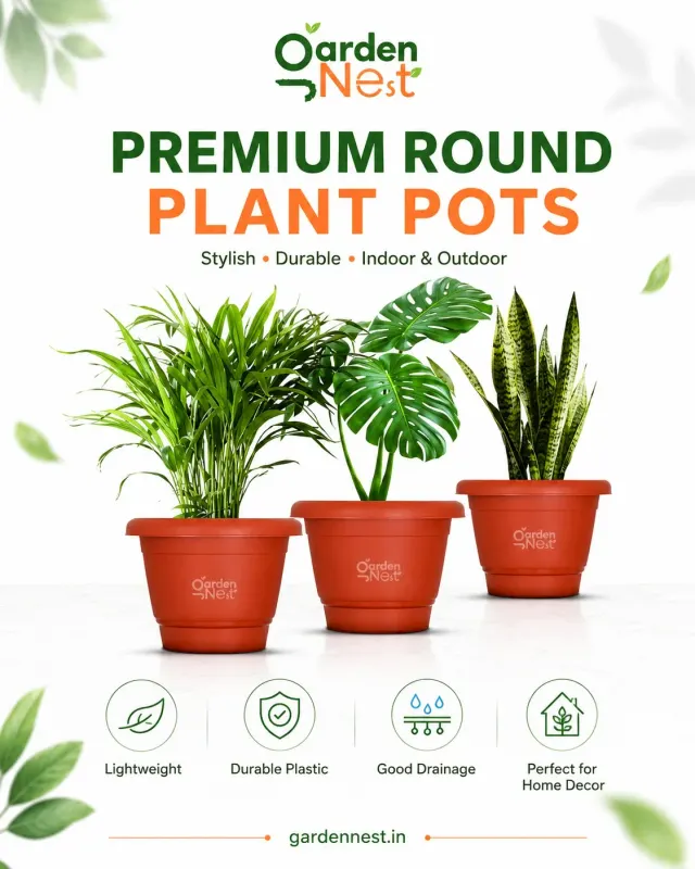 GardenNest Tera Flower Pot | 10 Inch