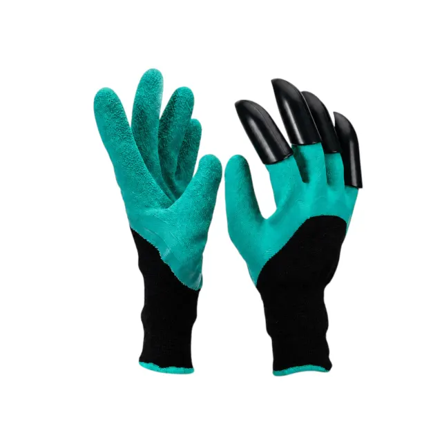 GardenNest Green Claw Garden Gloves for Digging and Planting